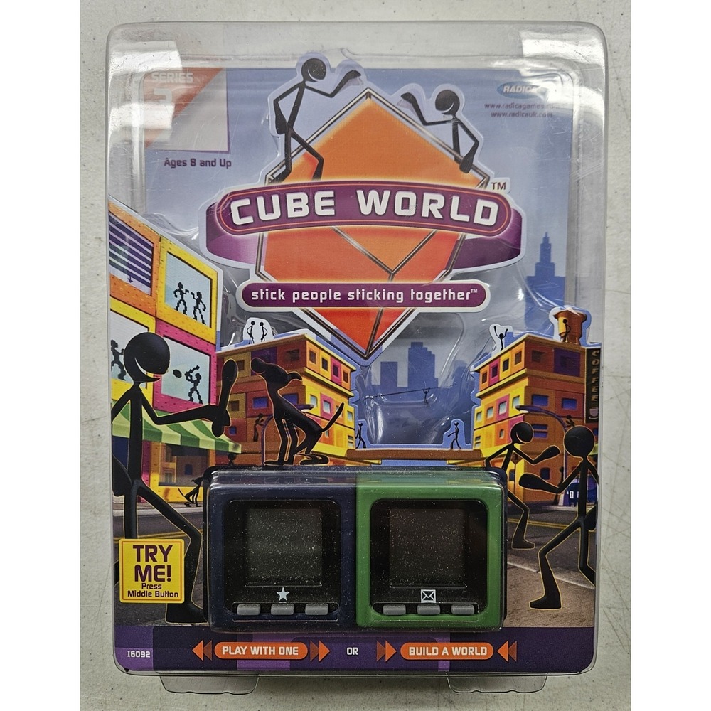 Radica Cube World Series 3 Chief + Dash 2pc Set Blue/Green Sealed 2006 Rare/NOS - Picture 1 of 8
